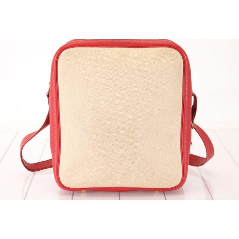 Authentic Vintage Hermes Victoria Messenger bag in Rouge Garance Red