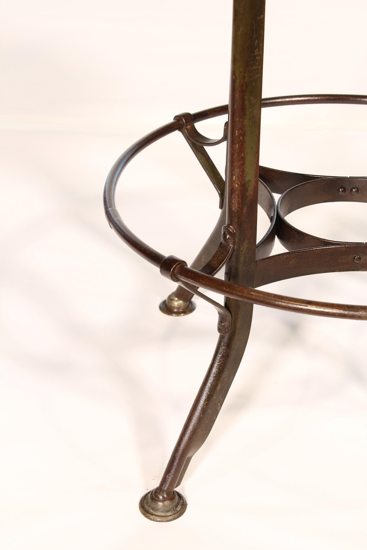 Authentic Vintage Industrial Adjustable Backless Toledo Stool 4