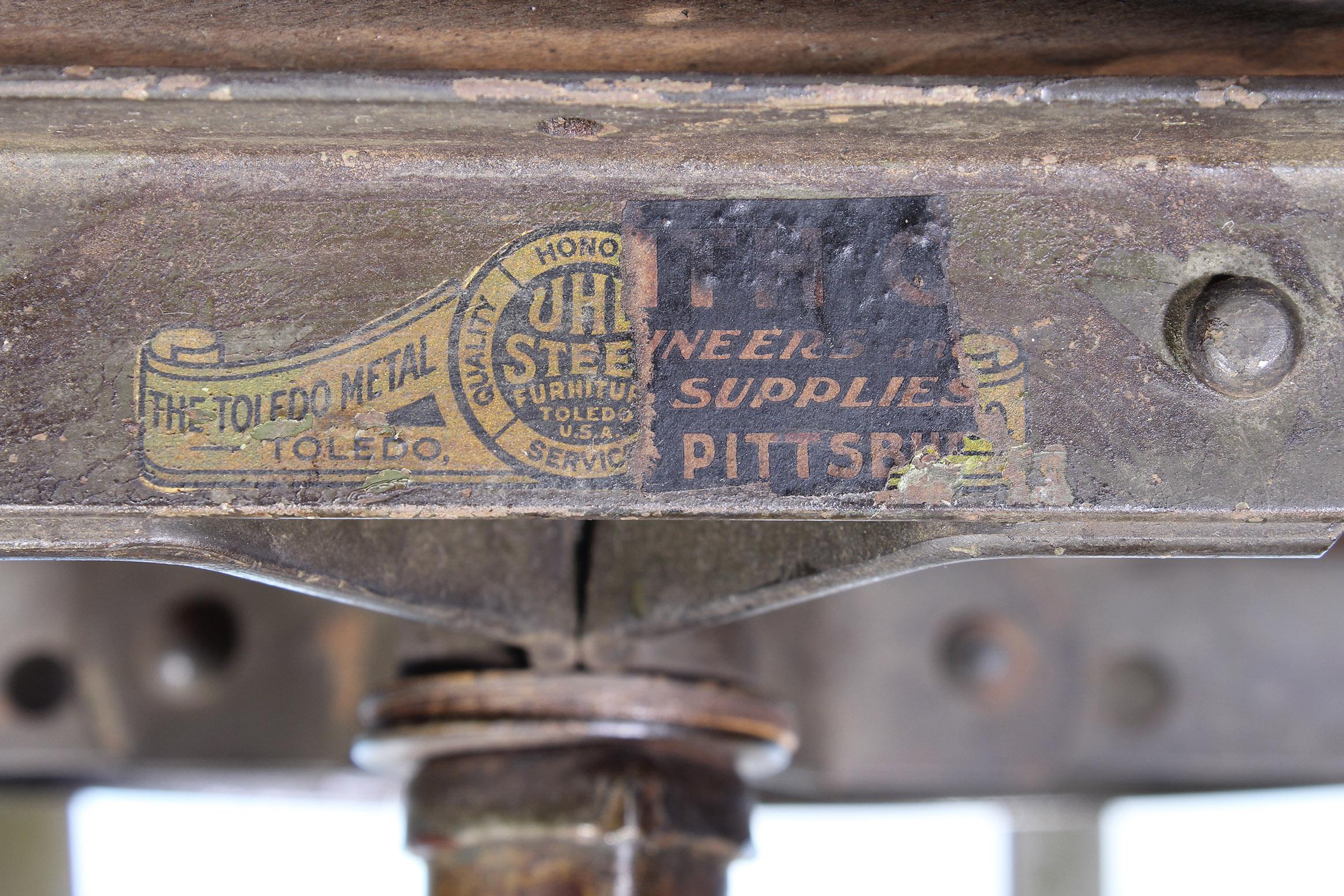 Authentic Vintage Industrial Adjustable Backless Toledo Stool 5