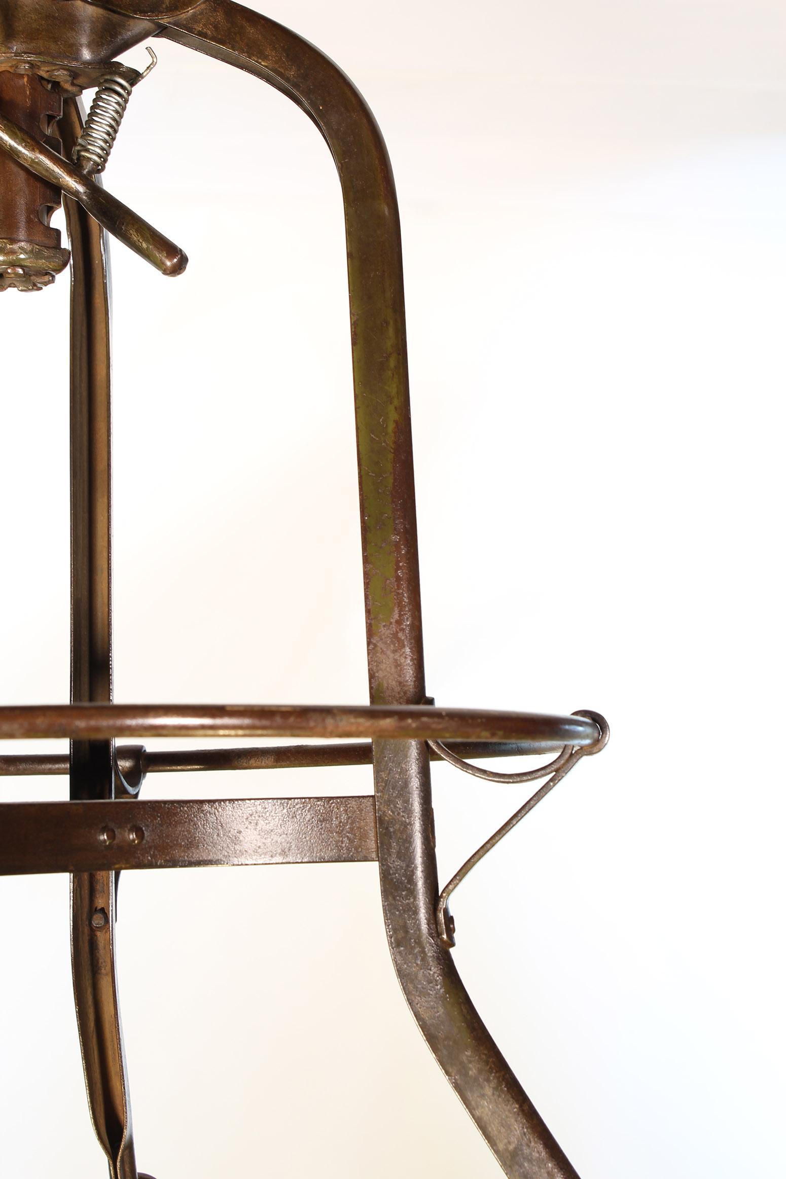 Authentic Vintage Industrial Adjustable Backless Toledo Stool 6