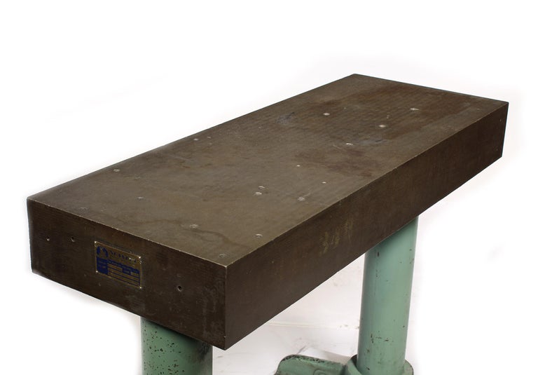 Authentic Vintage Industrial Cast Iron Work Console Table ...