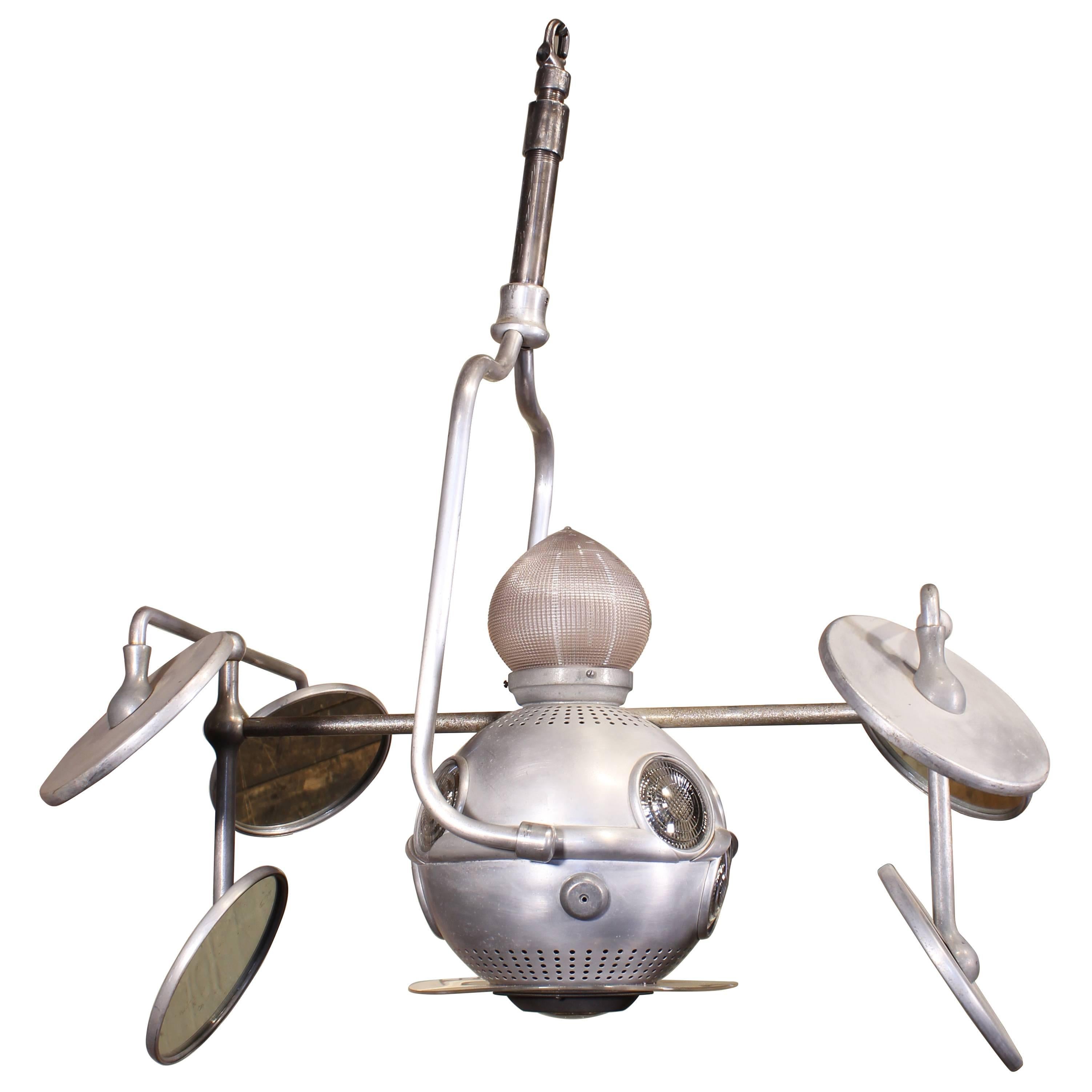 Authentic Vintage Industrial Operay Multibeam Operating Light