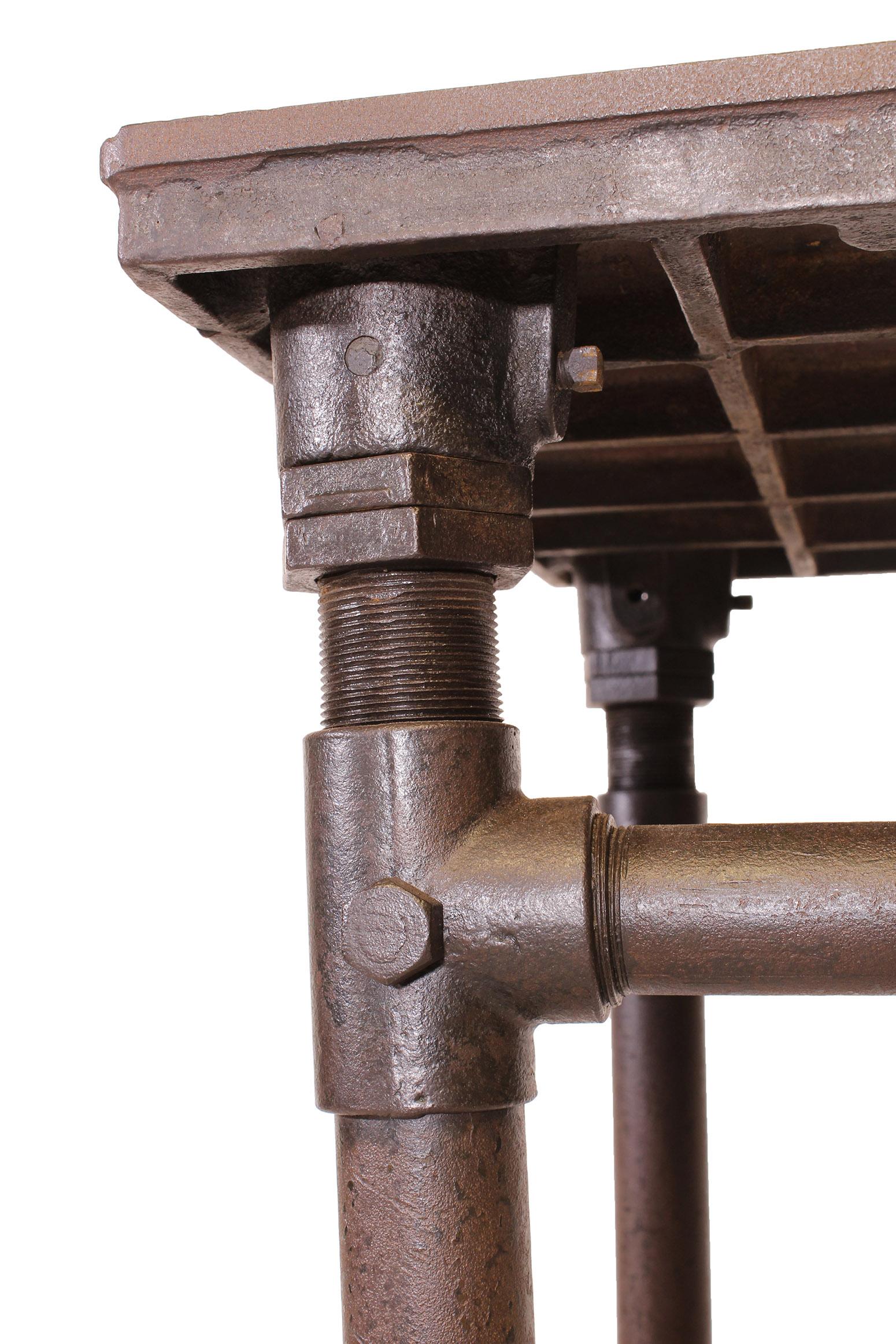 Authentic Vintage Industrial 'Turtle' Table / Rolling Cart on Double ...