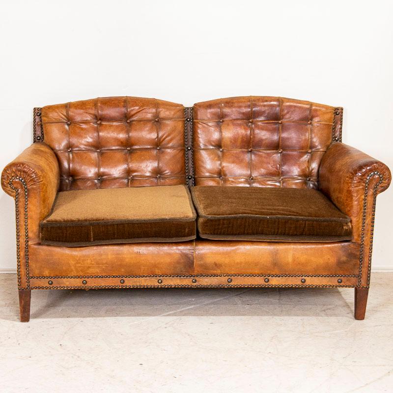 This handsome pair of two seat sofa (