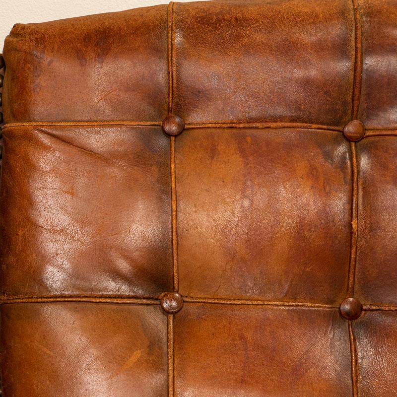 Authentic Vintage Leather Club Chair and Loveseat from Sweden 2