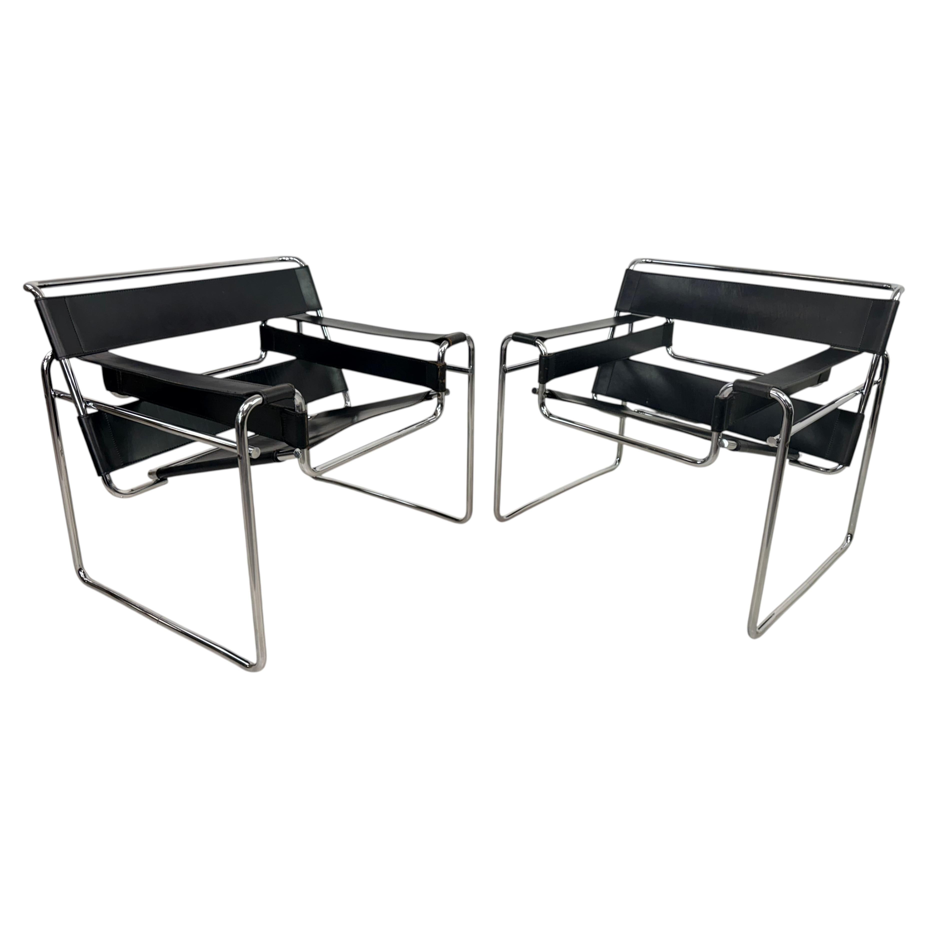 Autentica sedia vintage Marcel Breuer B3 "Wassily" di Bononia, Italia in vendita