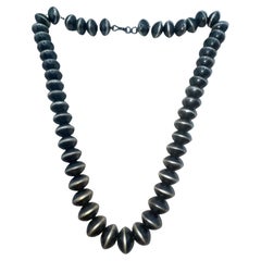 Authentic Vintage Navajo sterling silver disc necklace on chain made in Arizona