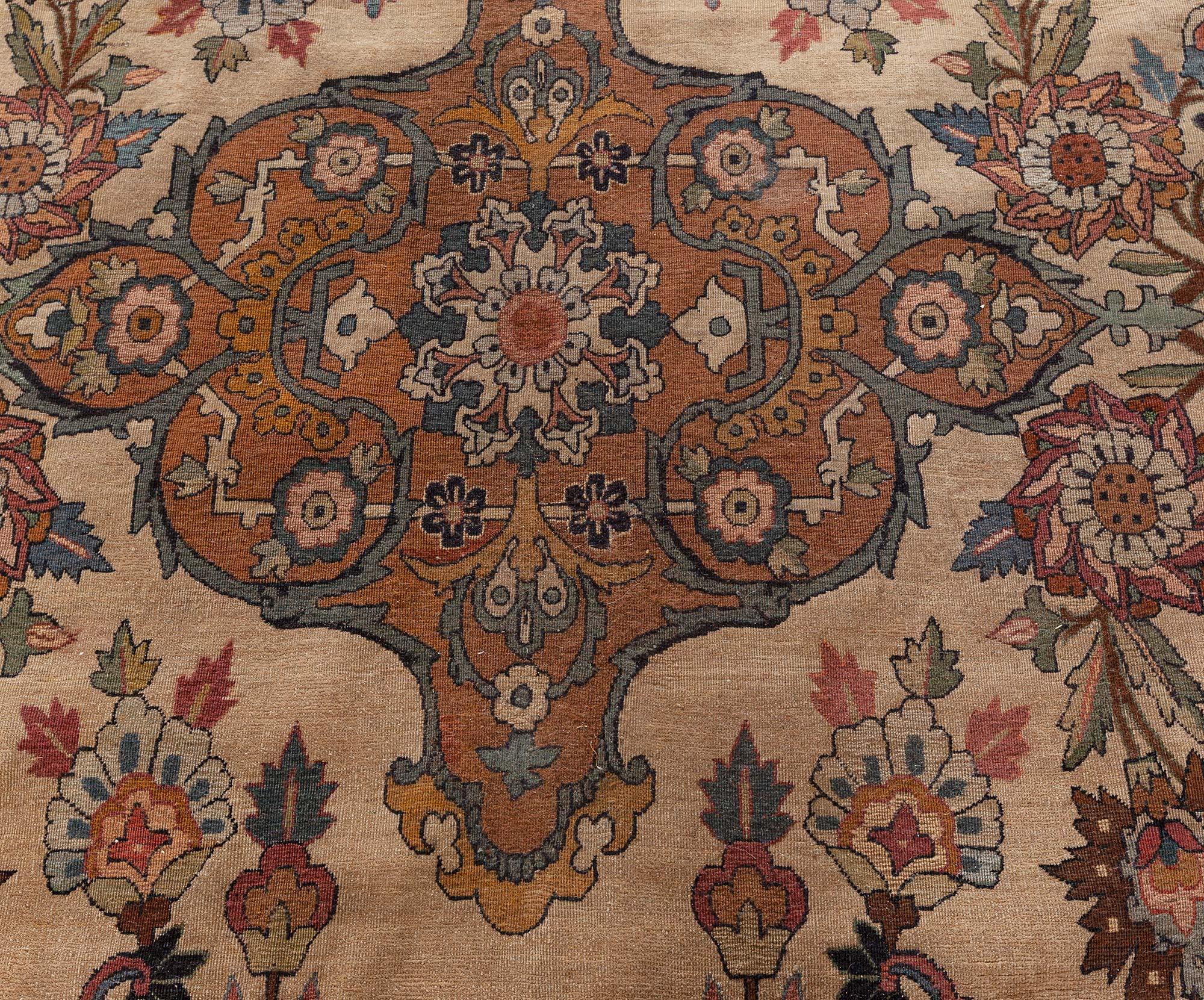 20th Century Authentic Vintage Persian Kirman Rug For Sale