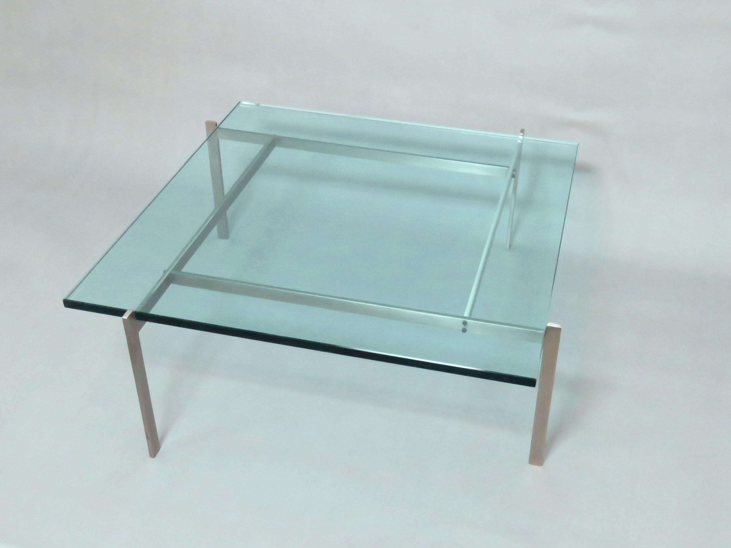 Authentic PK61 coffee table by Poul Kjaerholm for E. Kold Christensen, made in Denmark, circa 1960s.