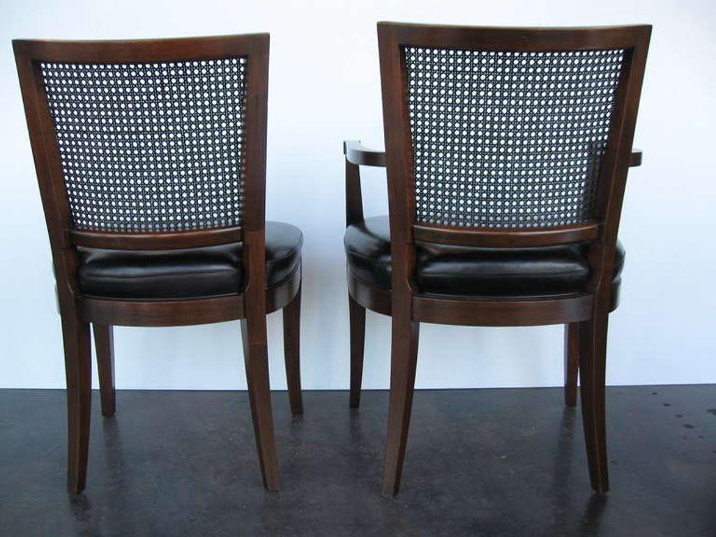 American Authentic Vintage Set of 8 John Stuart Cane Chairs