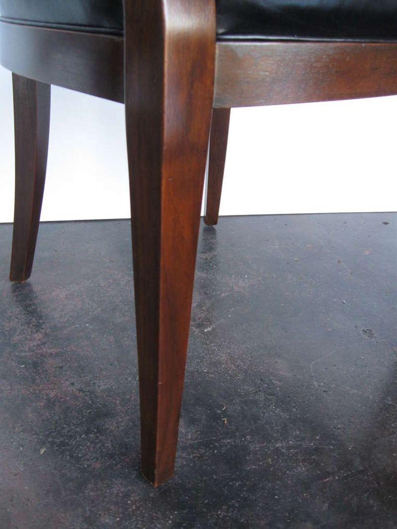 Leather Authentic Vintage Set of 8 John Stuart Cane Chairs