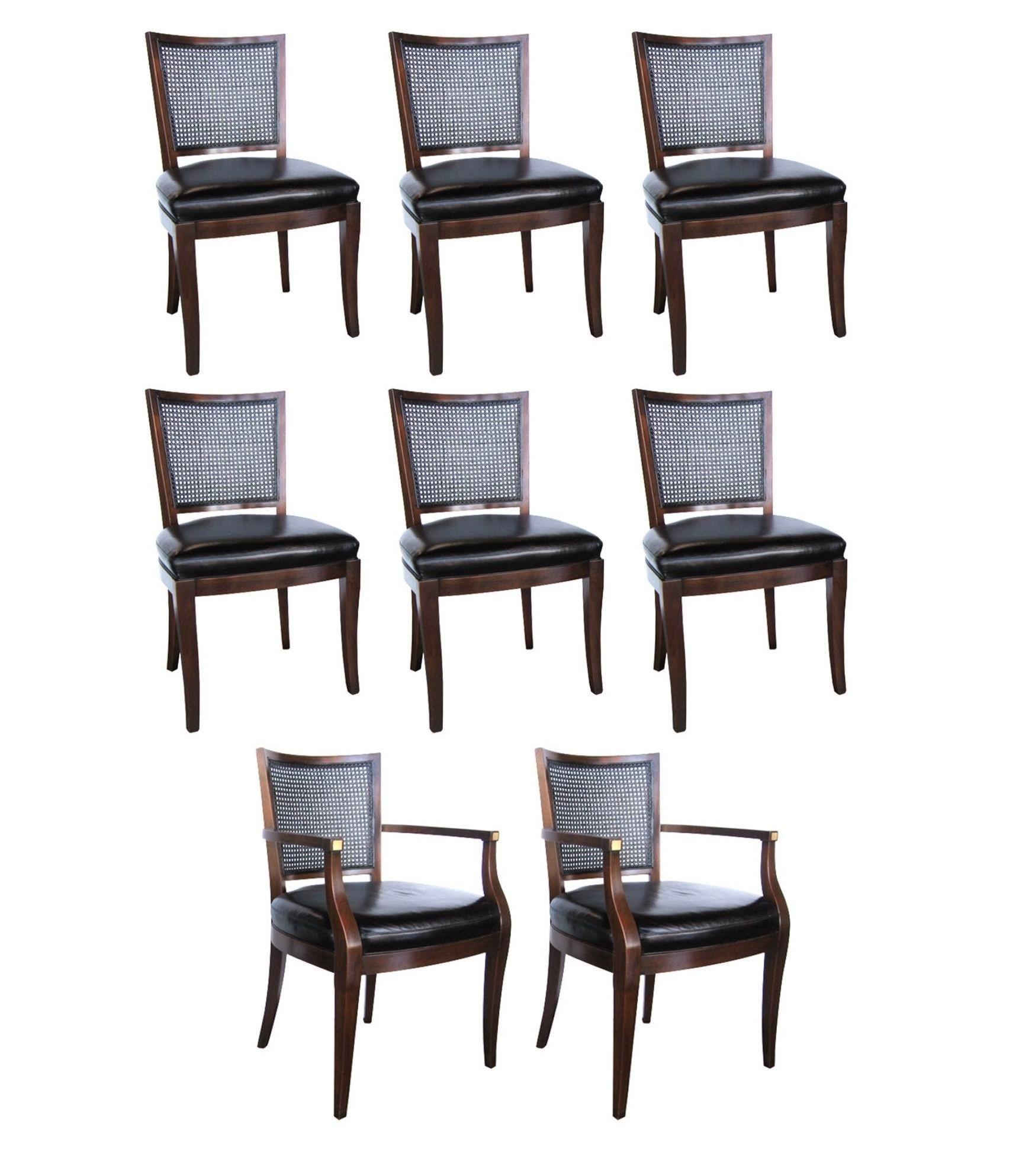Authentic Vintage Set of 8 John Stuart Cane Chairs 3