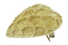 Authentic Vintage Tiffany & Co. Scalloped Heart Brooch & Pendant in 18K Yellow G