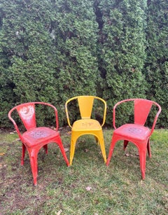 Authentic Vintage Tolix A56 Armchairs in Original Paint