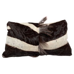 Authentic Vintage Zebra Hide Pillow
