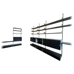 Authentic Vitsoe Shelving System 606 by Dieter Rams in black 1973 Minimalist