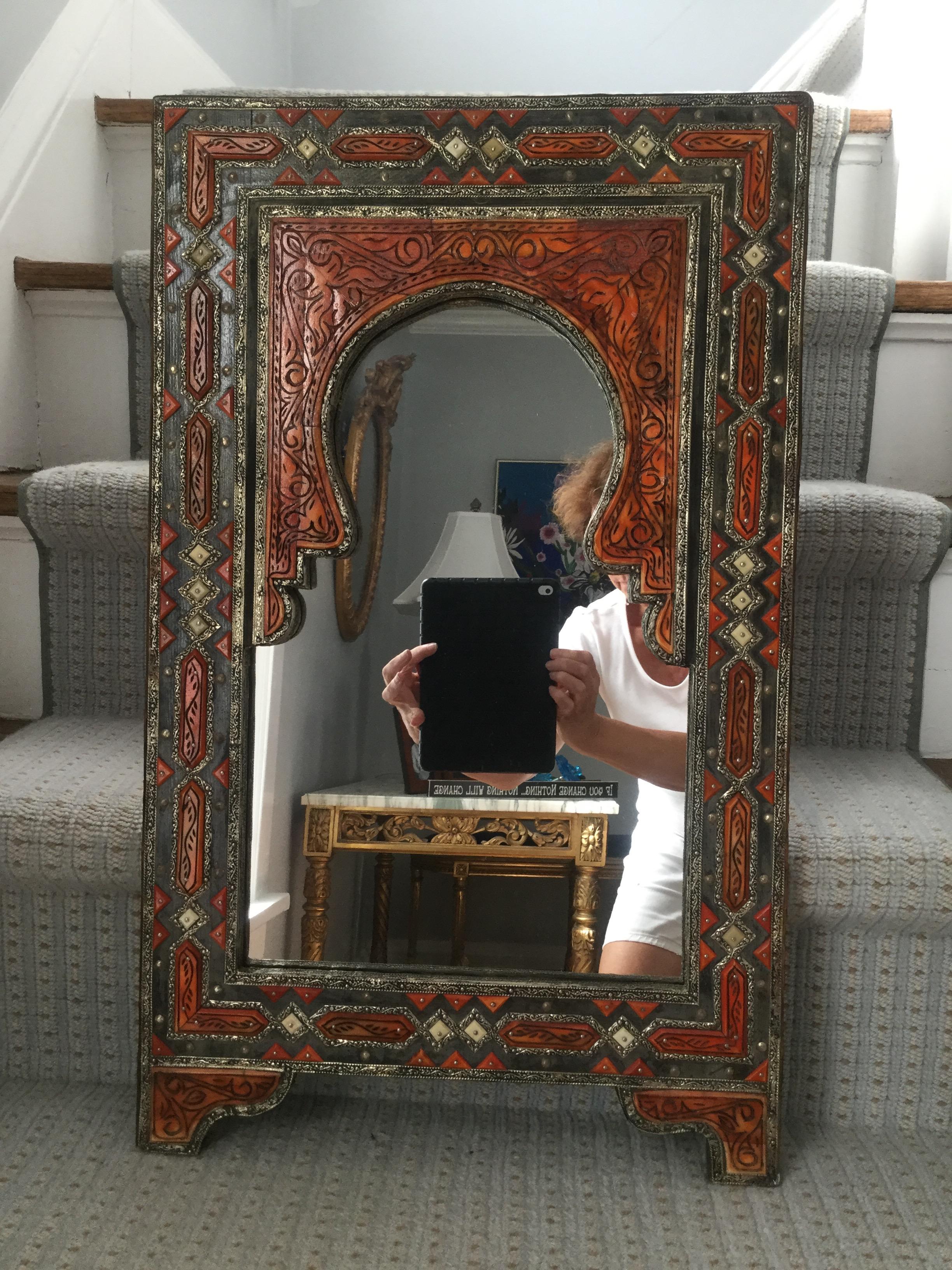 moroccan mirror wood