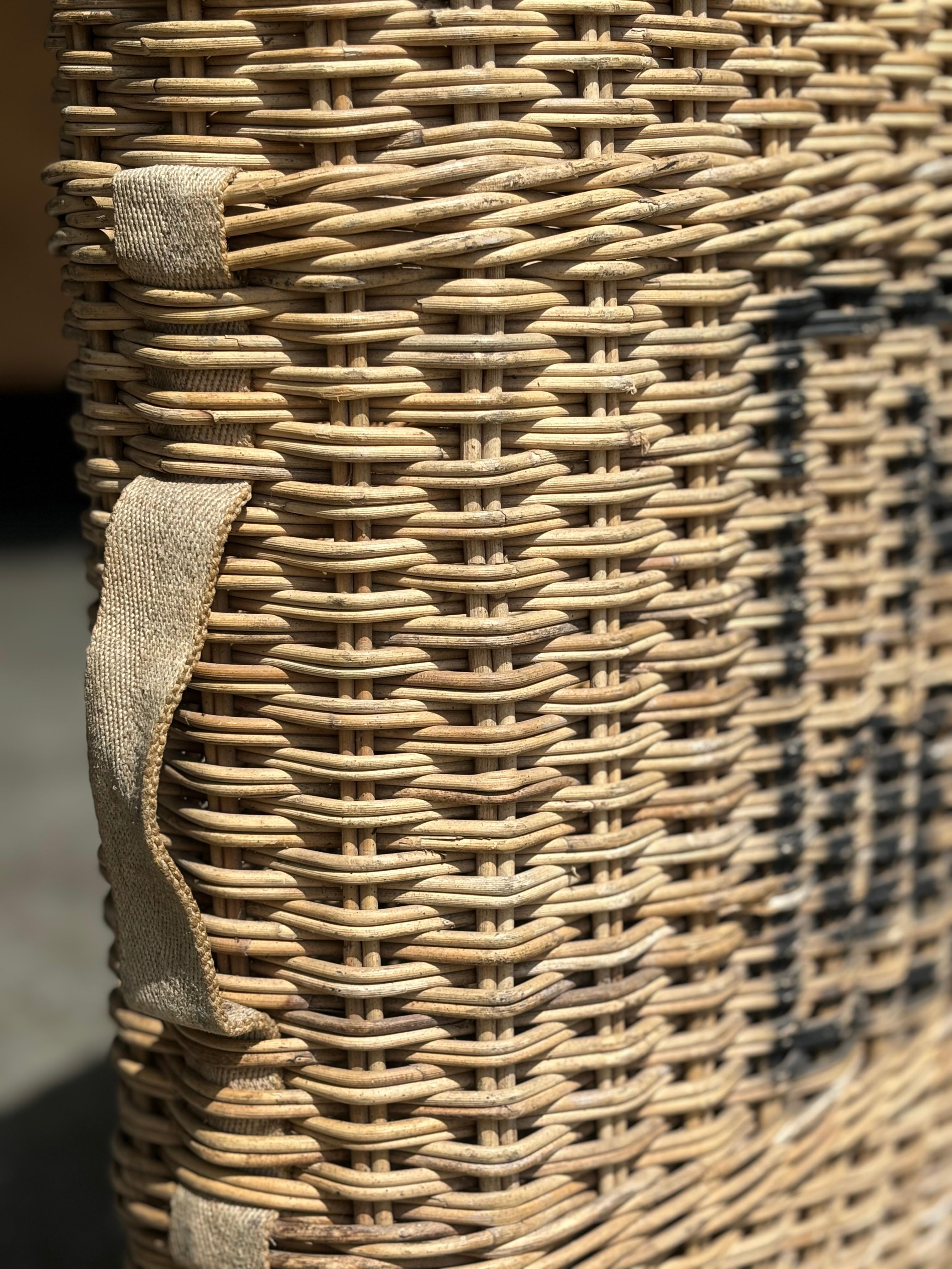 Swiss Authentic WWII Wicker Artillery Shell Basket