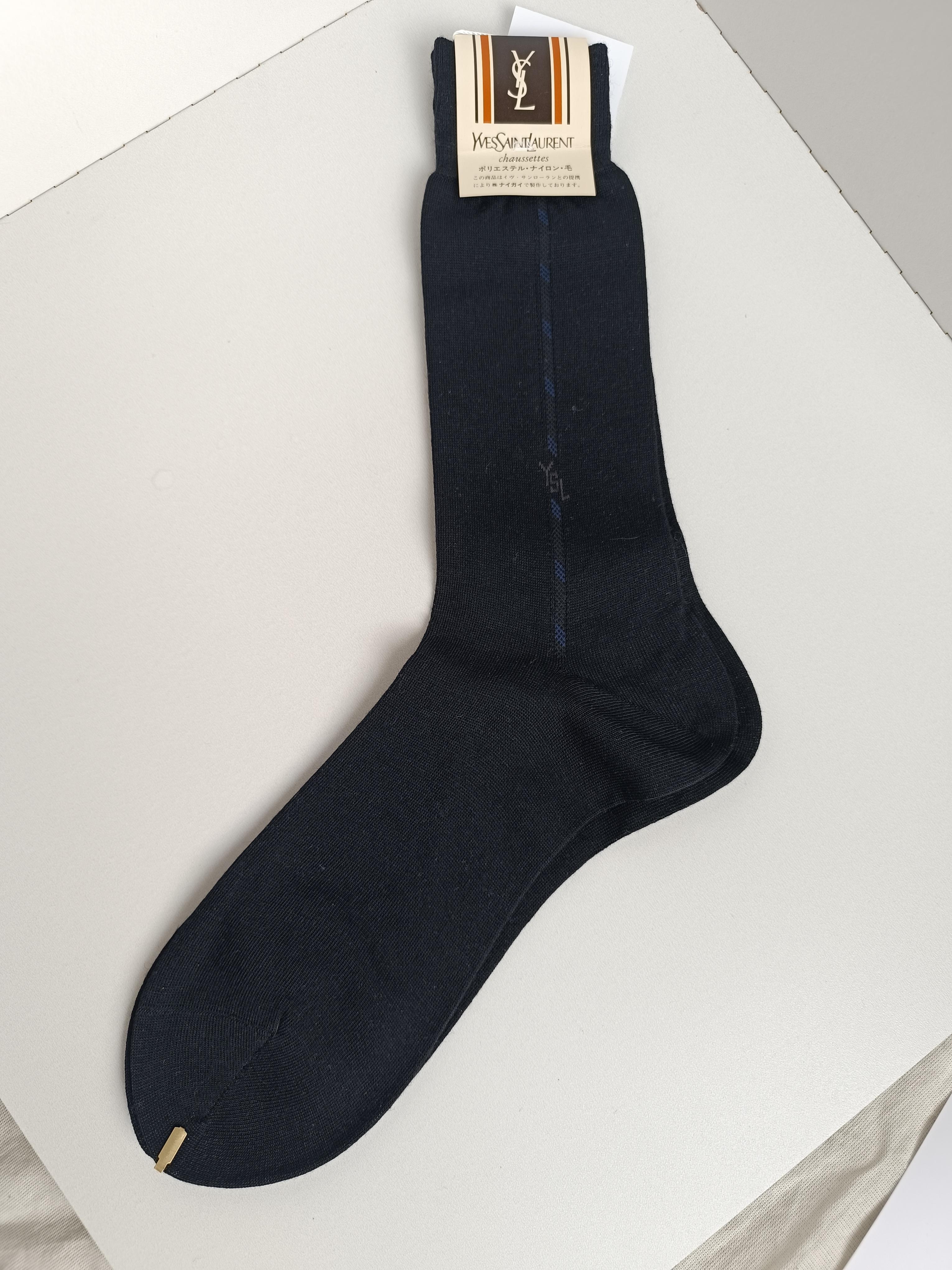 Authentic Yves Saint Laurent Vintage Men’s Socks In New Condition For Sale In Алматинский Почтамт, KZ