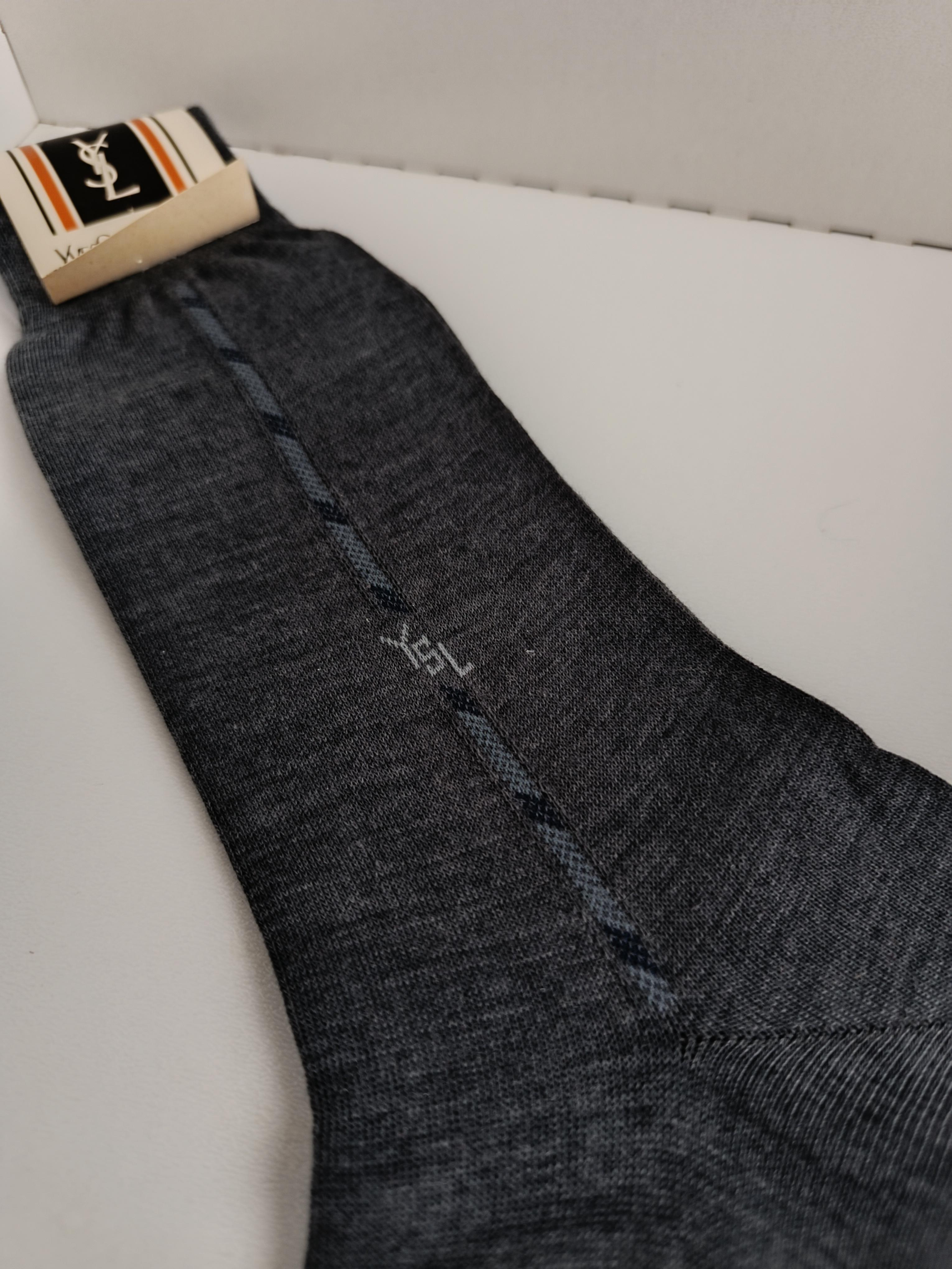 Authentic Yves Saint Laurent Vintage Men’s Socks YSL For Sale 7