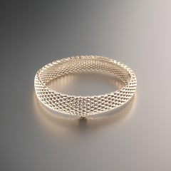 AuthenticTiffany & Co Somerset Bangle M 7.5" Sterling Silver 17 mm Estate