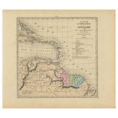Carte authentique des colonies françaises des Antilles, 1876