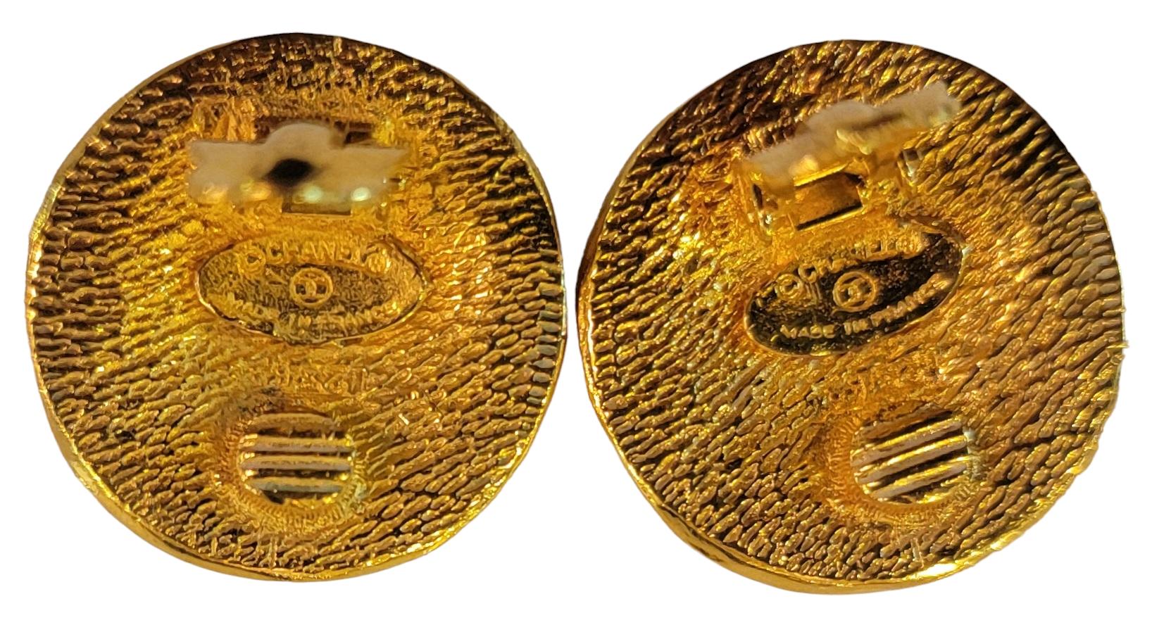 De las mujeres Auténticos pendientes de clip Chanel Vintage 80s Gambon Rue 31 en venta