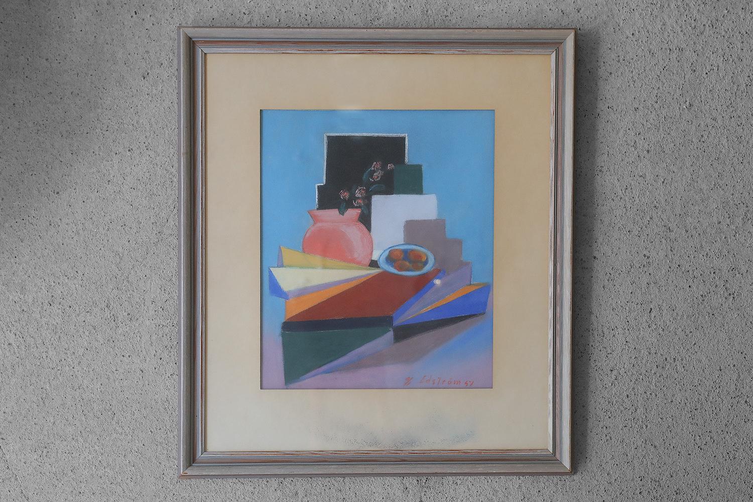 Autor unbekannt, Komposition, 1951
Pastellfarbenes Bild
Werk signiert Edström
Arbeitsmaße 55/50
Gerahmte Arbeit

Arbeit in originalem Vintage-Zustand.