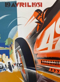 Authorised Edition Vintage Monaco Grand Prix Car Poster 1931 by Falcucci