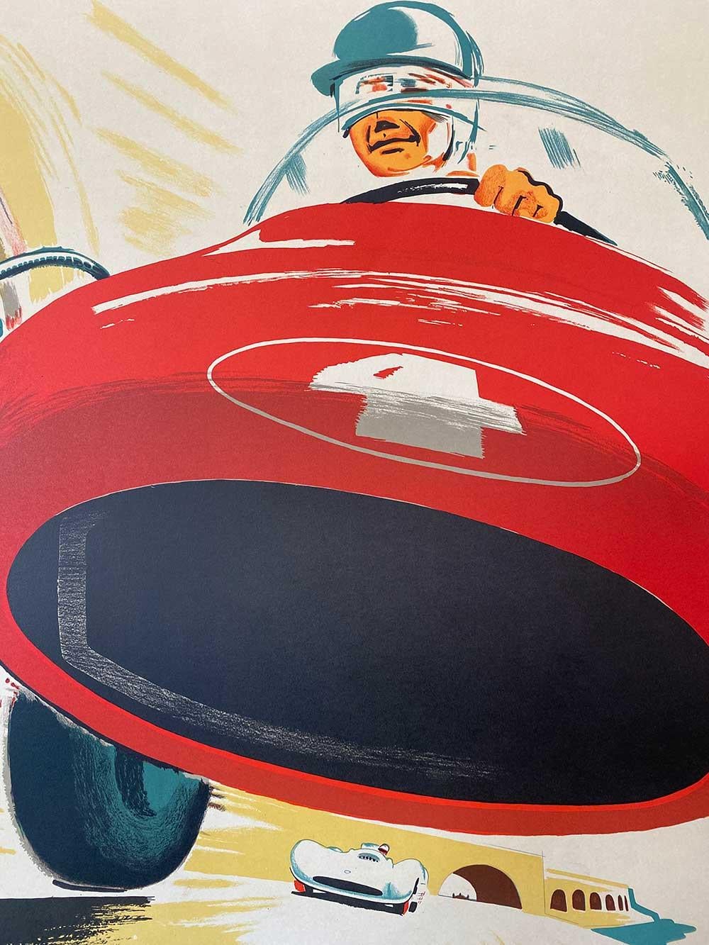 Affiche rétro autorisée du Grand Prix de Monaco 1955 par J. Ramel

Cette affiche annonce le Grand Prix

Imprimé par IDL Paris, vers 1980
Taille : 27 x 39 pouces.

 
rtiste	
Falcucci

Dimensions	
100 x 70 cm

Condit	
Excellent

Formations	
Dos en non