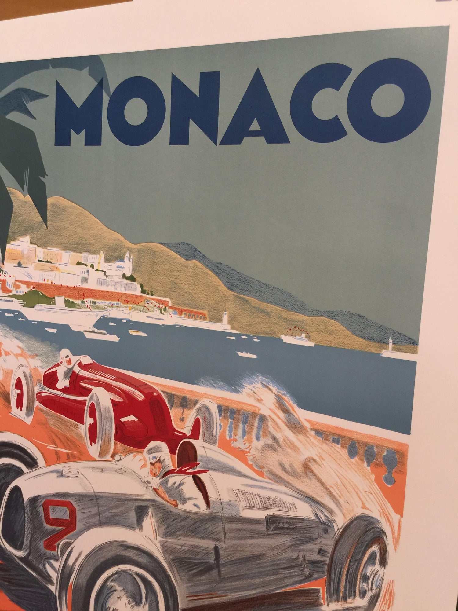 Authorised Edition Vintage Monaco Grand Prix Car Poster By Geo Ham 1936 At 1stdibs