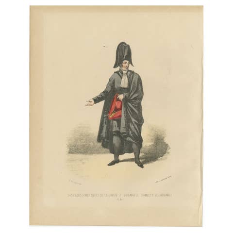 Authority in Tradition: Litho of the Dean of Cardinals’ Servants, 1862