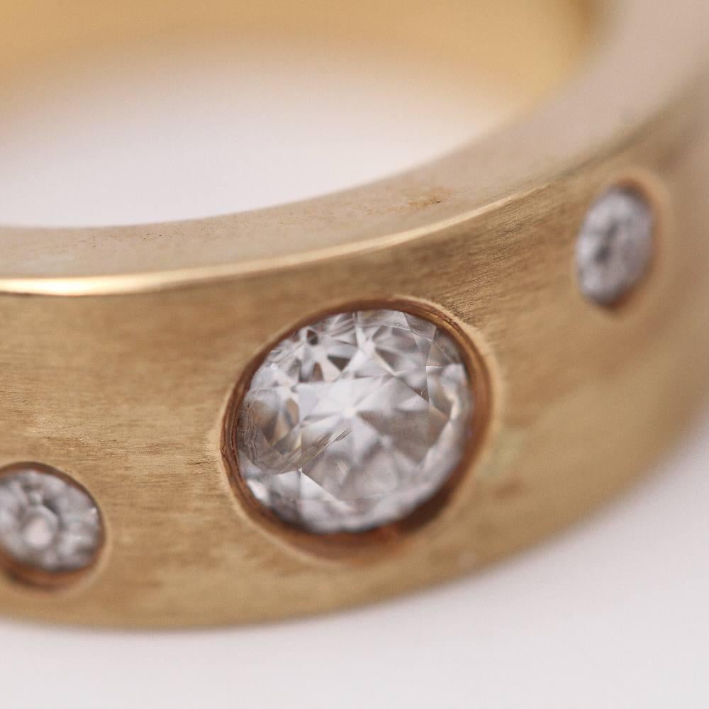 Anillo de autor en oro y diamantes en venta 3