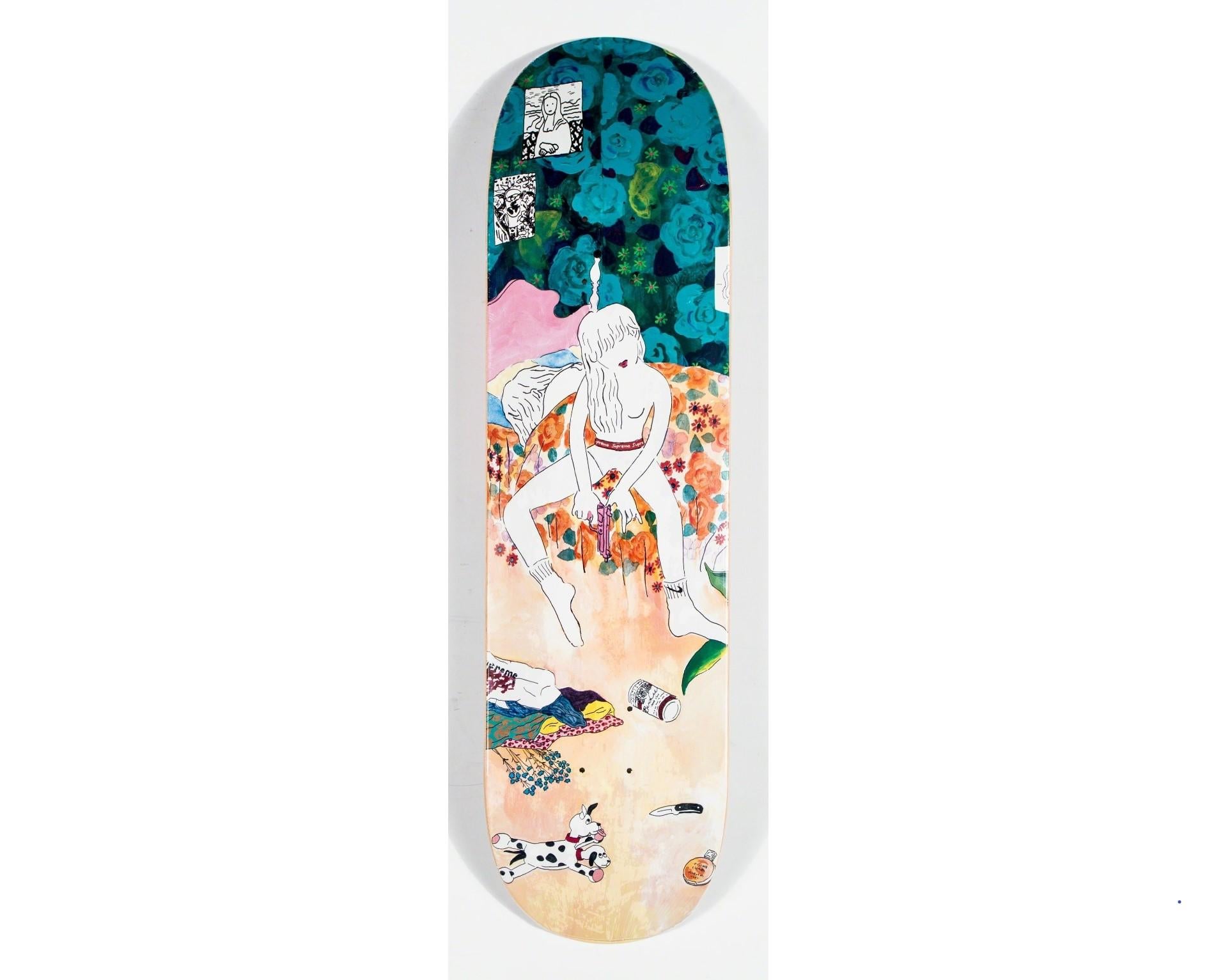Supreme mit japanischer Künstler-Auto-Moai-Kollaboration Siebdruck auf Skatedeck