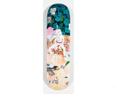 Supreme with Japanese Artist Auto Moai Collaboration Screenprint on Skatedeck