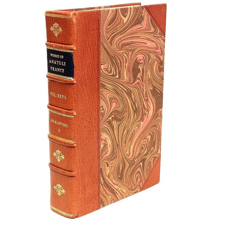 Early 20th Century Autograph Edition of the Works of Anatole France, in a Fine Leather Binding! For Sale