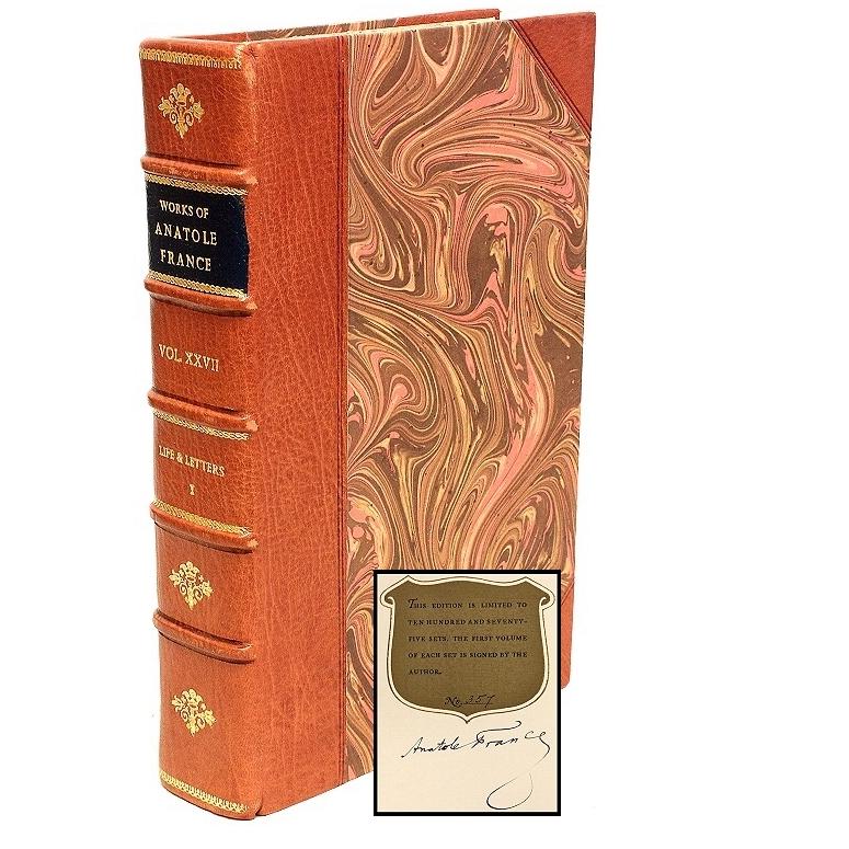 Autograph Edition of the Works of Anatole France, in a Fine Leather Binding! For Sale 1