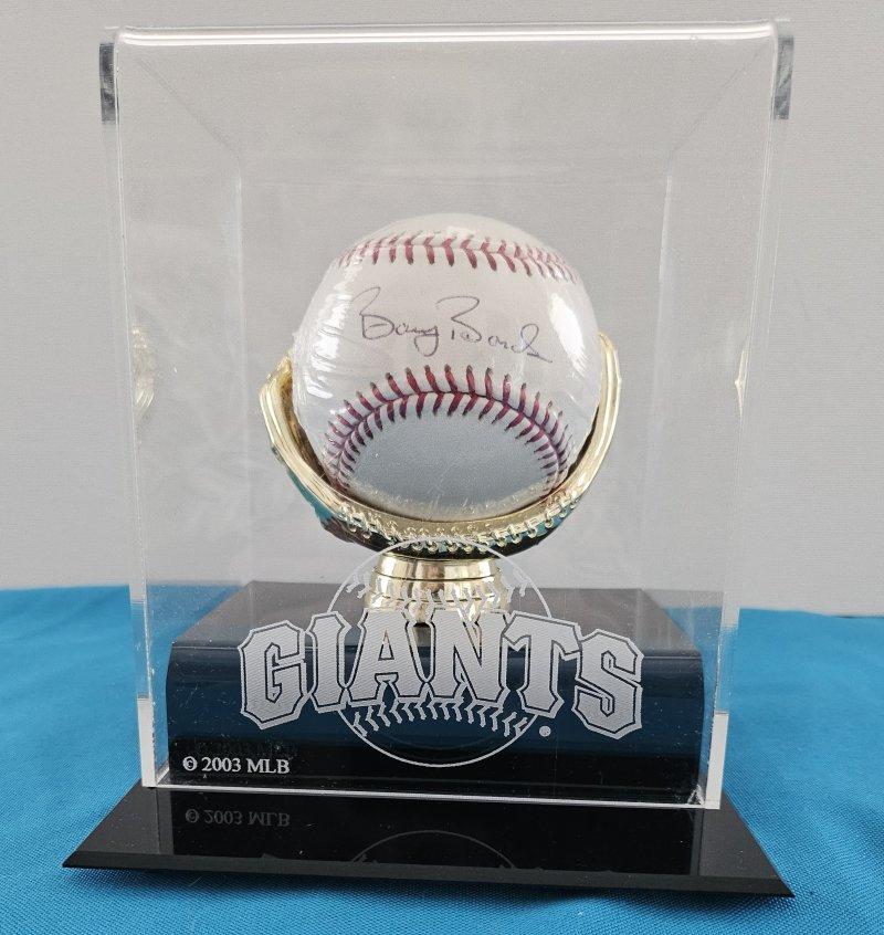 Baseball autografato di Barry Bonds (SF Giants) nella sua custodia originale e nel suo involucro, con COA in vendita 2