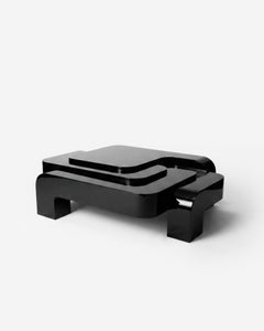 Automa Coffee Table in Black Lacquer Finish by Pietro Franceschini