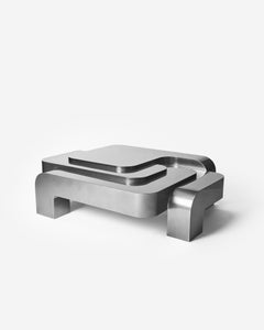 Automa Coffee Table in Liquid Metal Finish by Pietro Franceschini