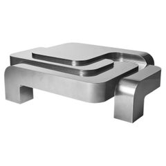 Automa Coffee Table in Liquid Metal Finish by Pietro Franceschini