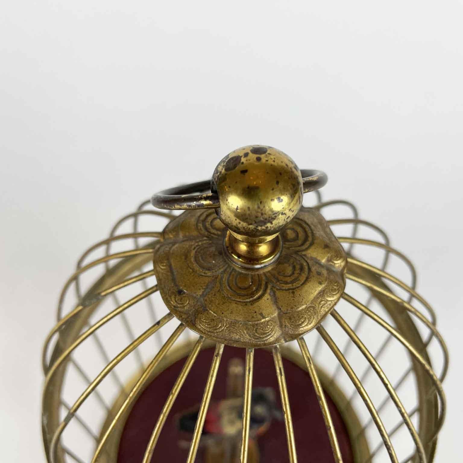 Automa Tedesco Gabbia Con Uccello Cantante e Animato des années 1920 Karl Griesbaum Bon état - En vente à Milano, MI