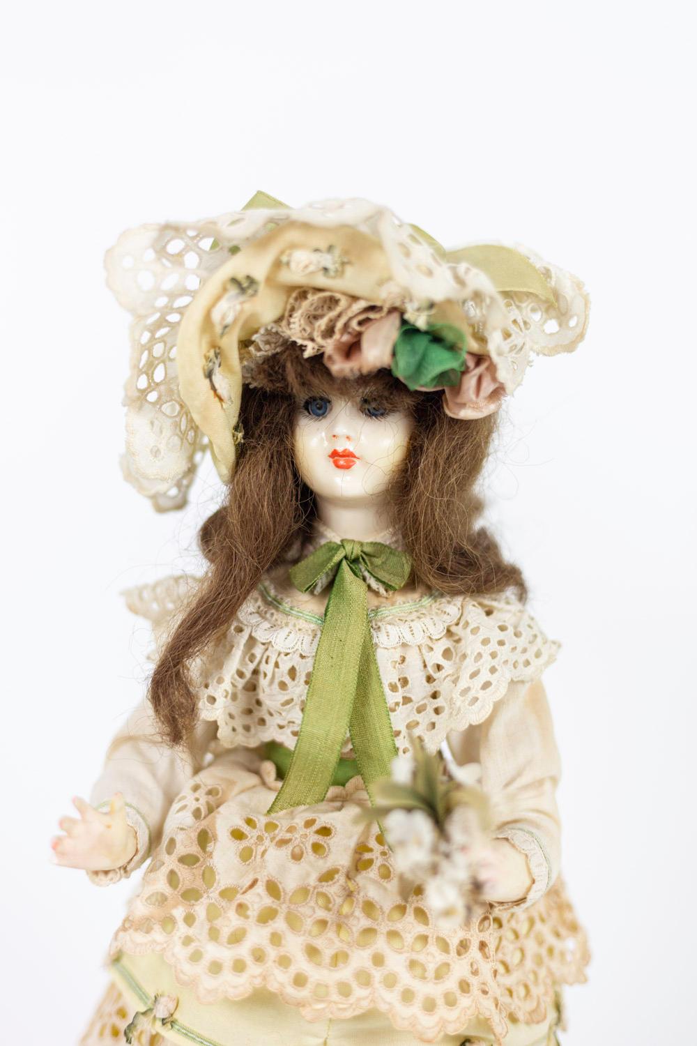 European Automate Doll, Music Box, circa 1900