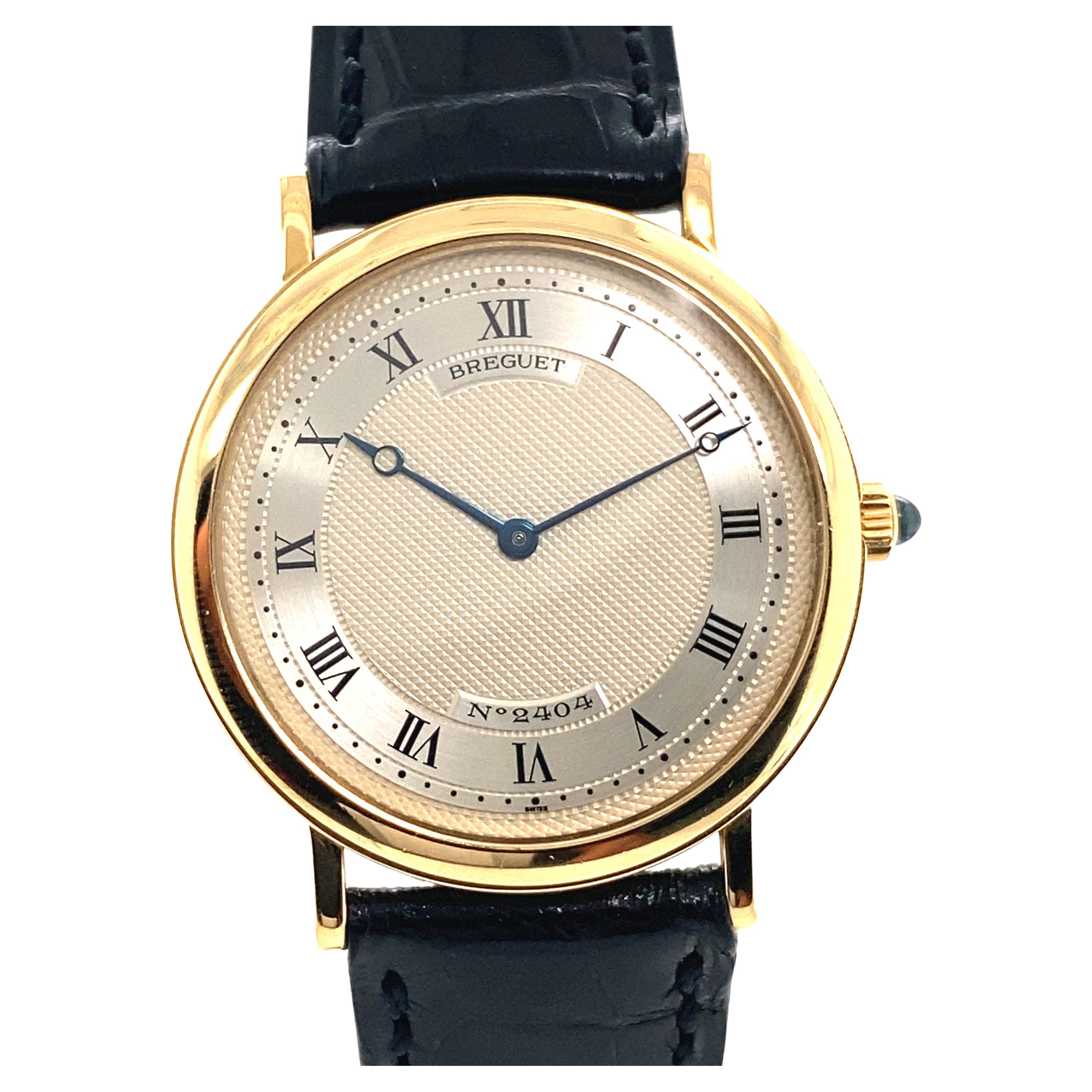 Automatic Breguet Classic Watch with 18K Gold Folding Clasp