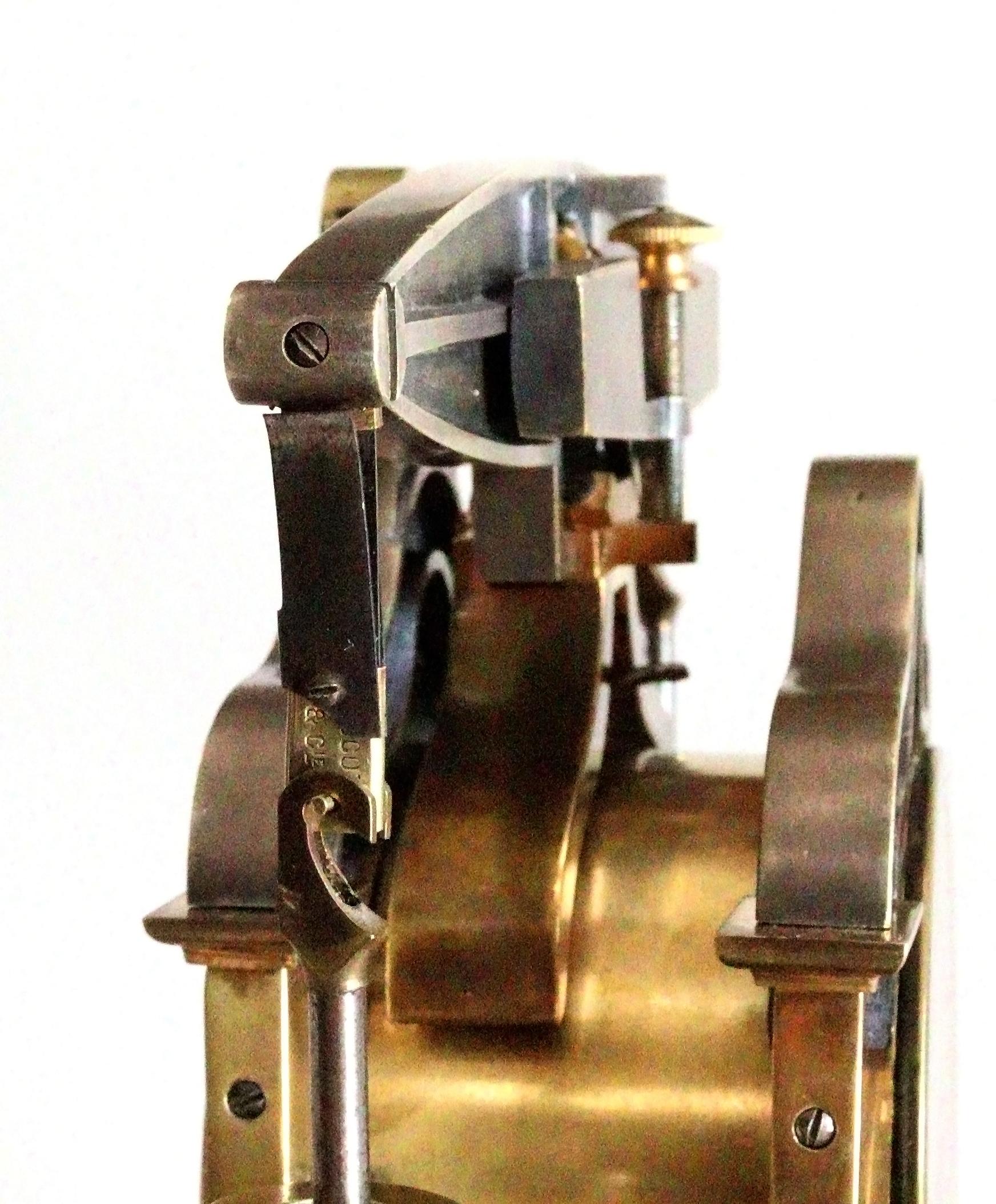 Brass Automaton Beam Engine Clock by Andre Guilmet For Sale