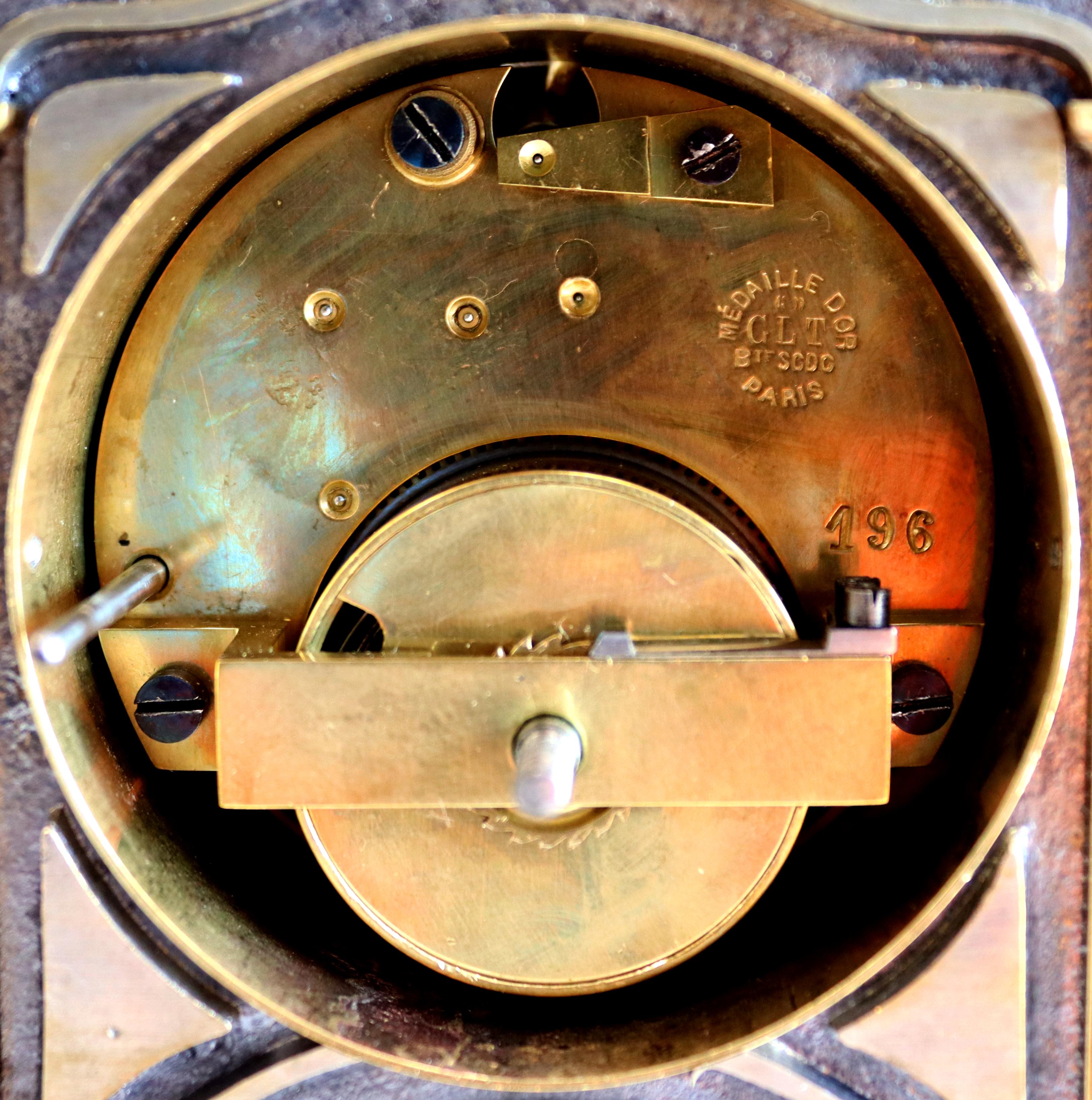 Automaton Beam Engine Clock von Andre Guilmet (Bronziert) im Angebot