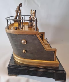 Automaton Industrial series Quarterdeck, Helmsman mantel clock by Guilmet
