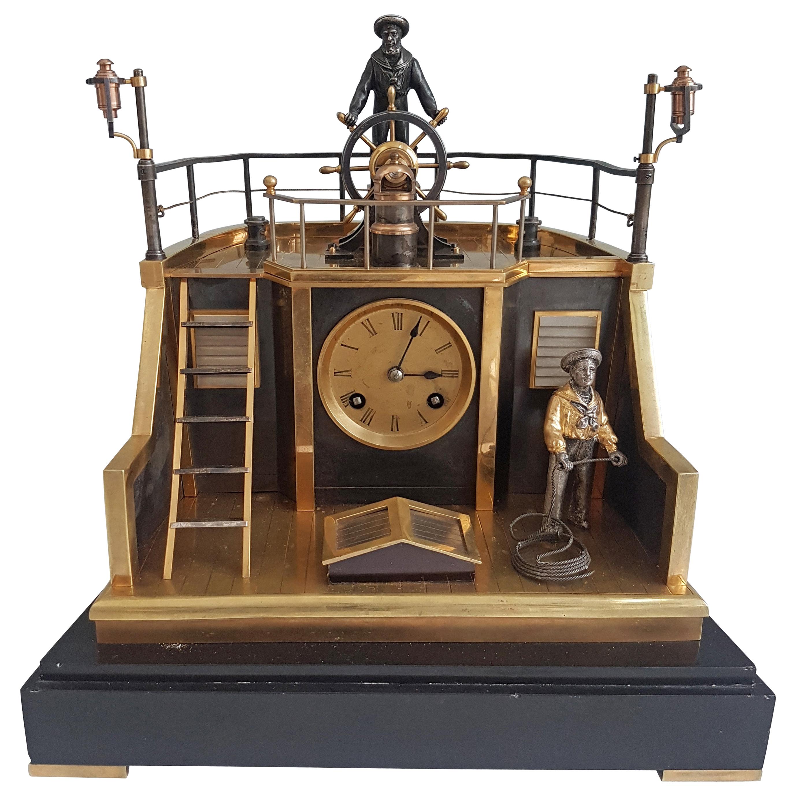 Automaton Industrial Series Quarterdeck Mantel Clock by Guilmet