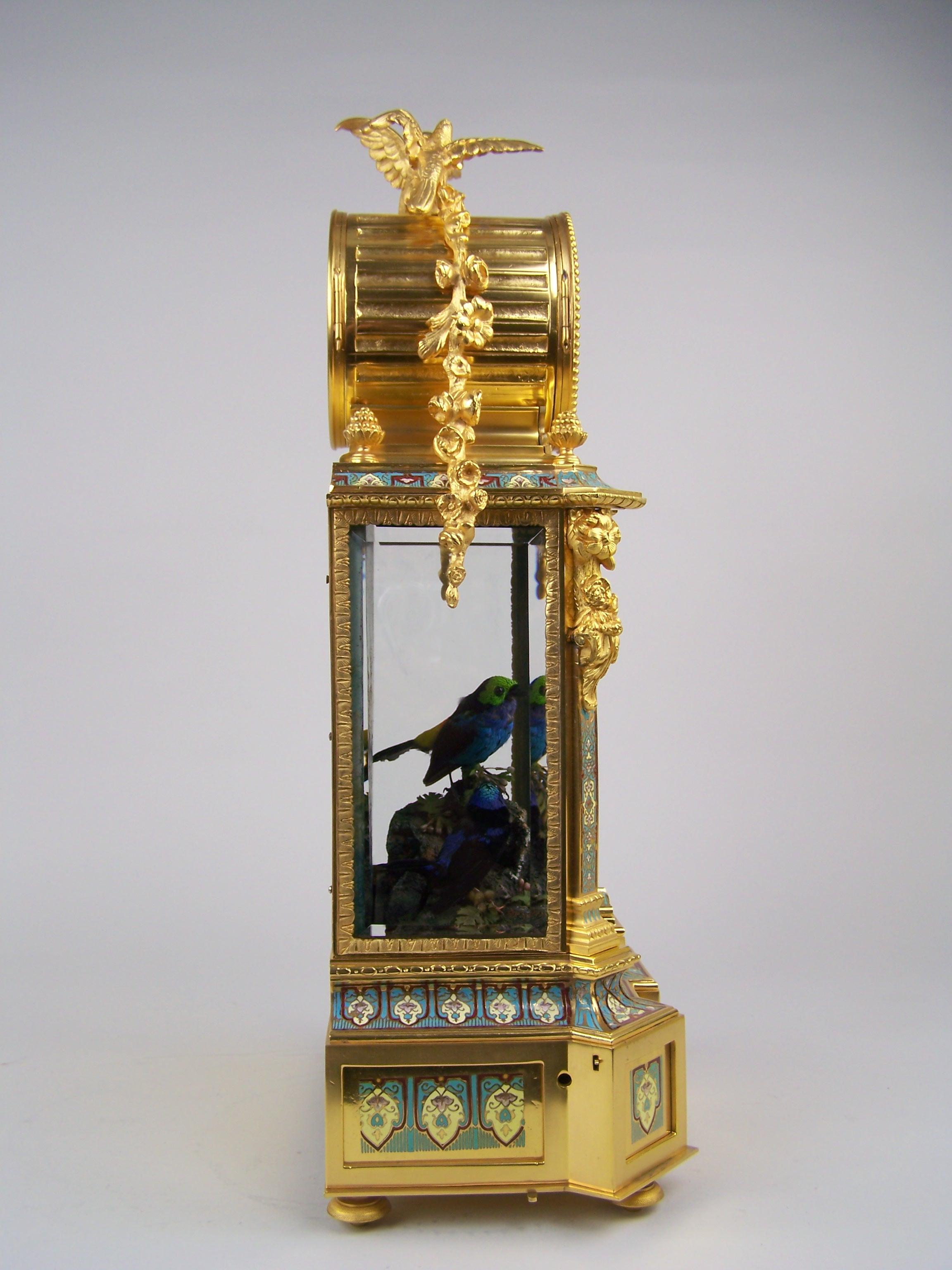 Clock with Singing Bird Automaton and Musical Mechanism by Bontems 6