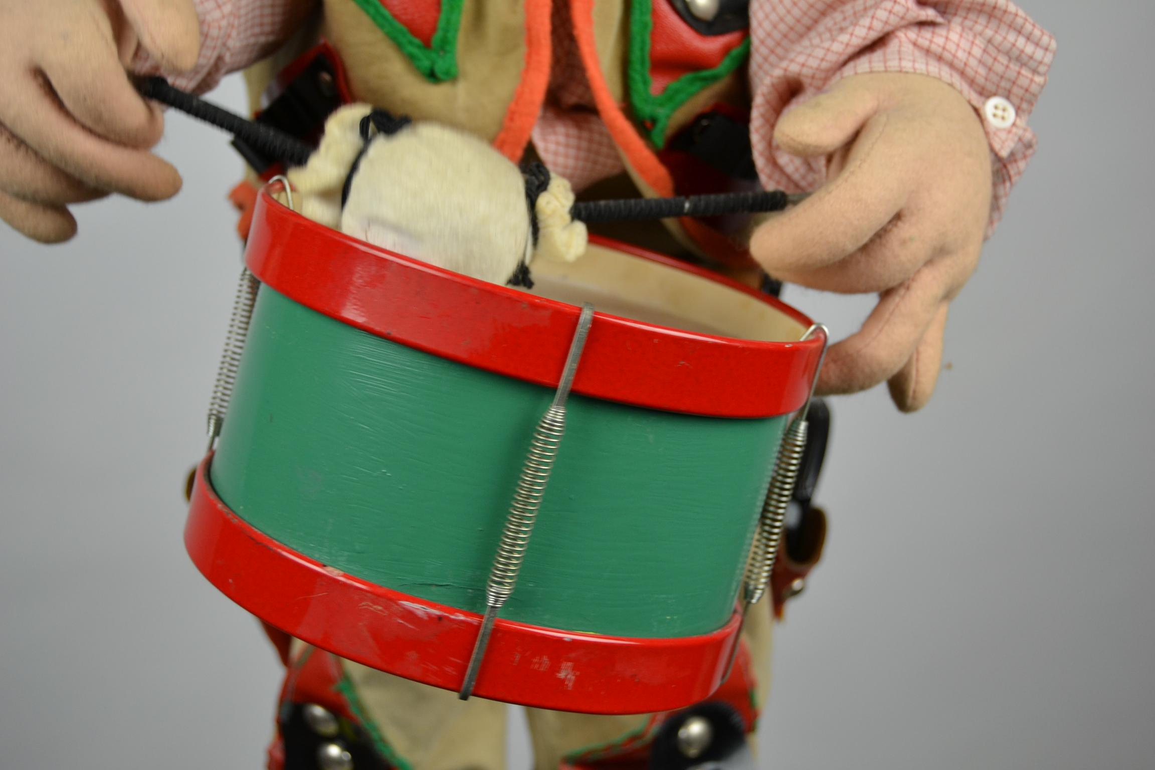 Automaton Texas Cowboy Doll Playing Drum, 1960s 5